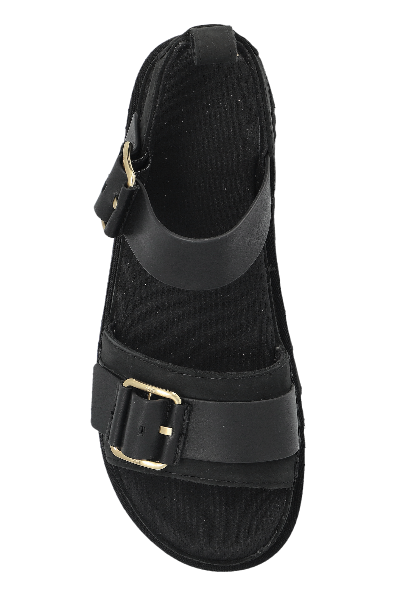 靴 UGG W GOLDENRISE BLACK 23.0 UGG GoldenRise Platform Sandals Black (Women's) - 1167431